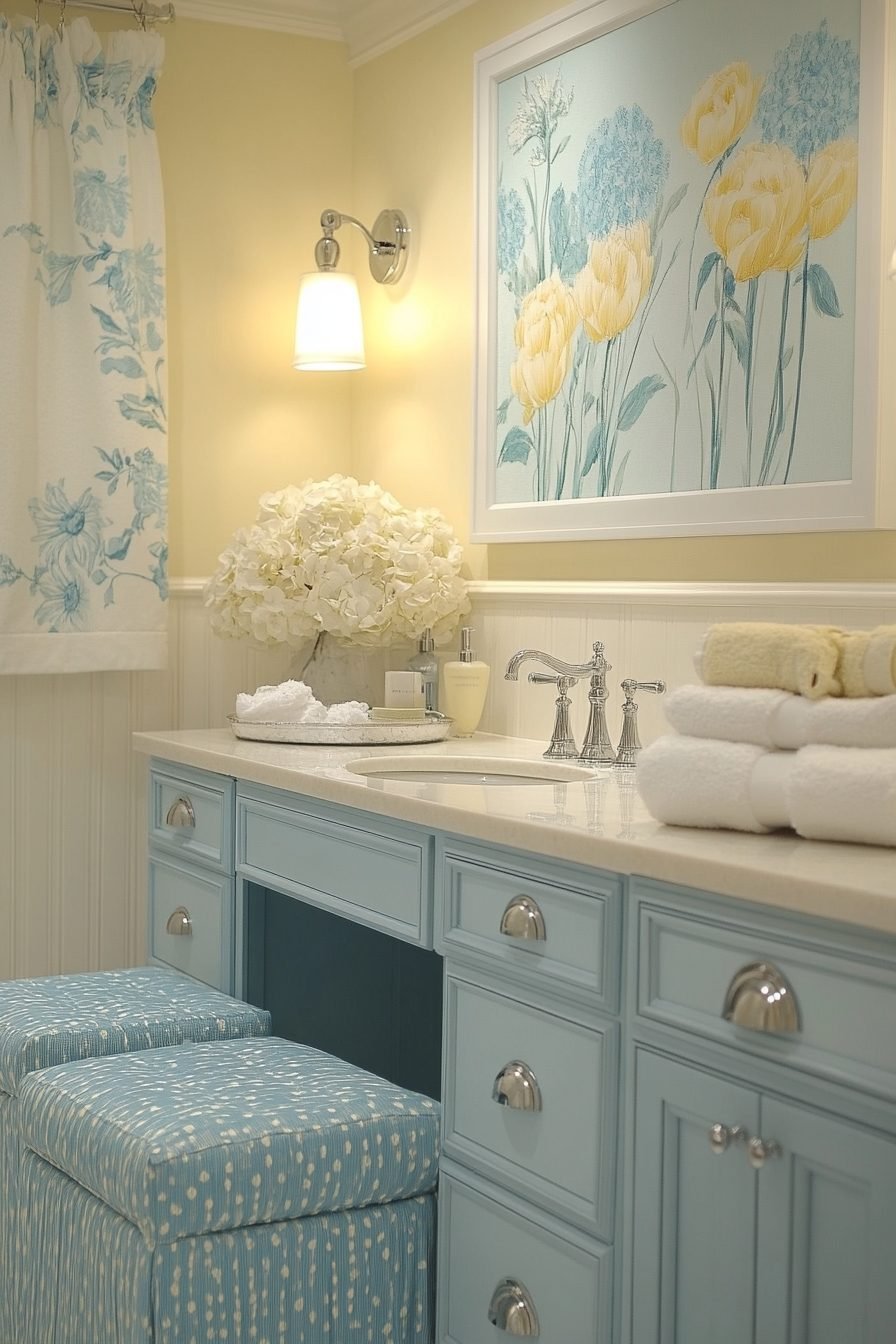 29 Yellow And Blue Bathroom Ideas For A Lively And Elegant Look