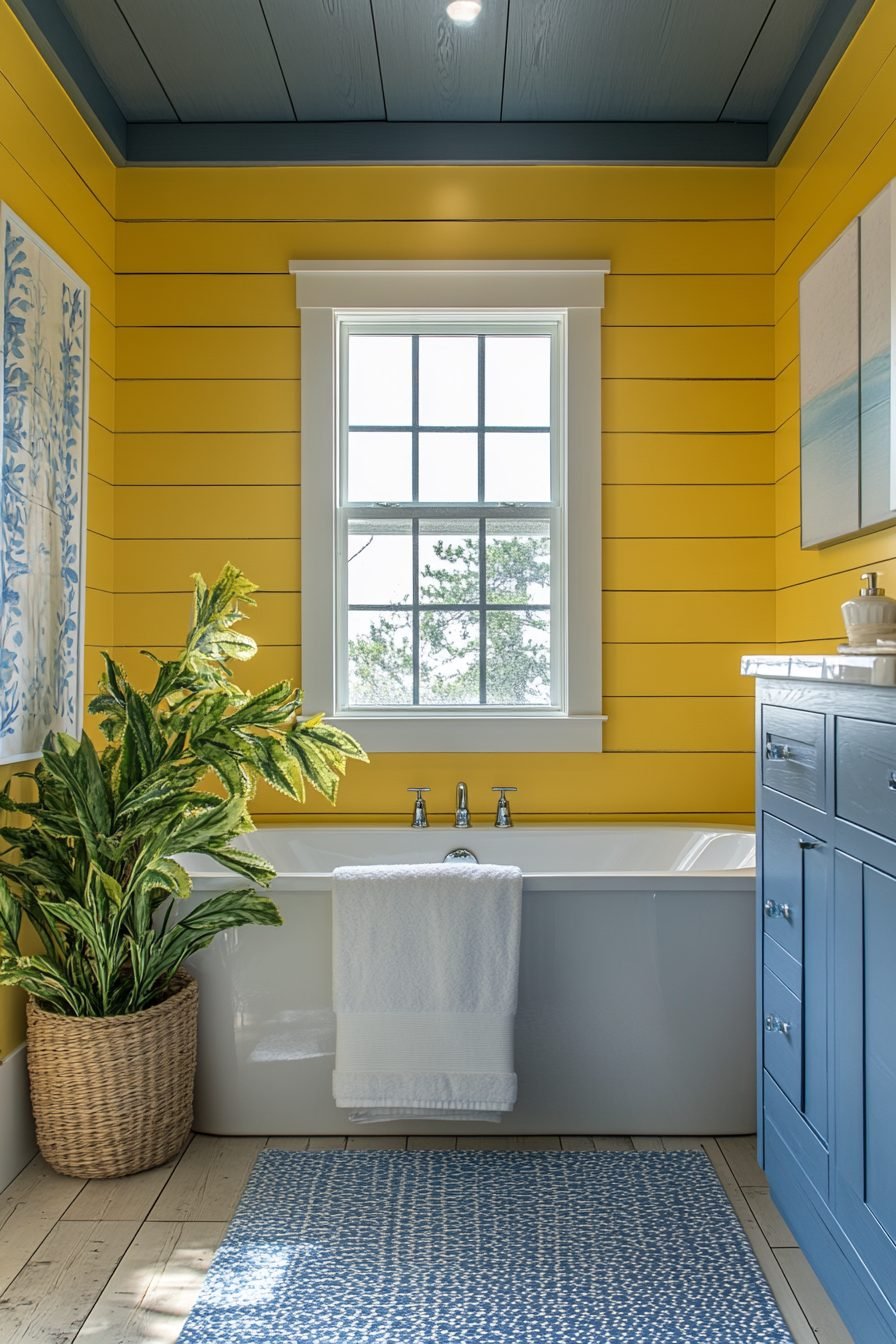 29 Yellow And Blue Bathroom Ideas For A Lively And Elegant Look