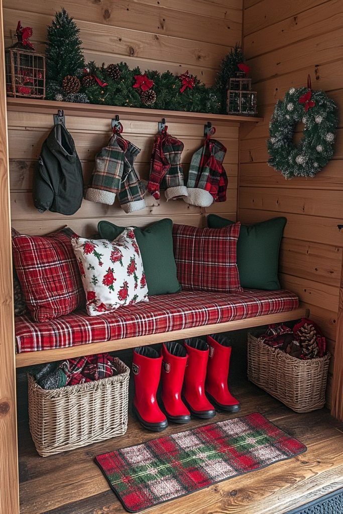Toasty Christmas Mudroom