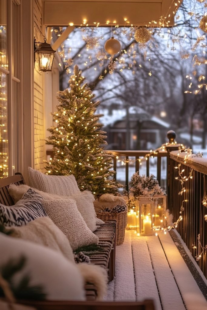 Twinkling Christmas Balcony