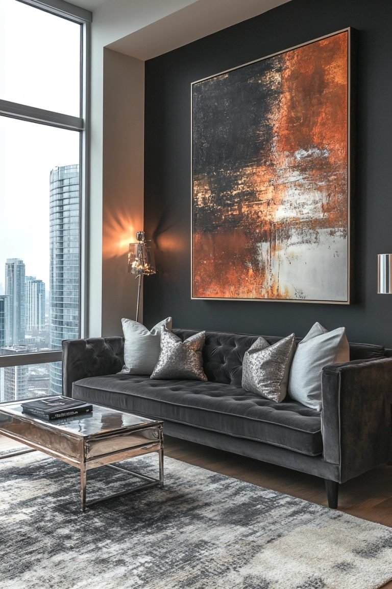 29 Charcoal Couch Living Room Ideas To Add Sophistication To Your Home ...