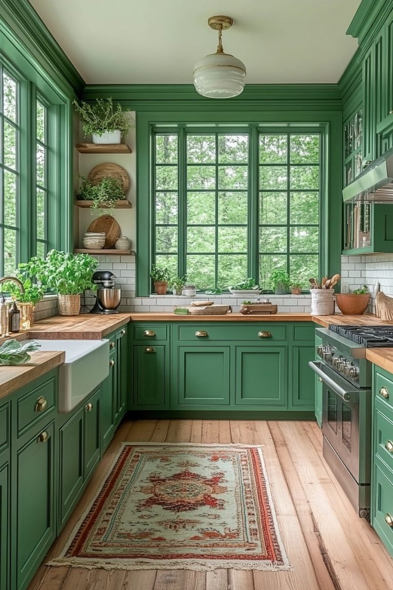 19 Emerald Green Kitchen For A Luxe And Vibrant Look