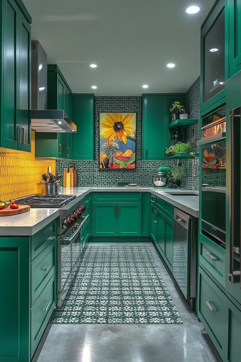 19 Emerald Green Kitchen For A Luxe And Vibrant Look