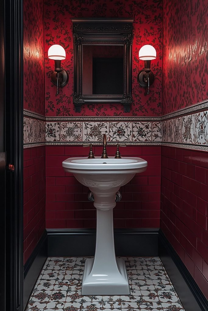 Victorian Chic Powder Room