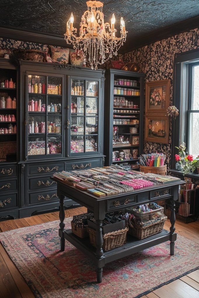 Victorian-Influenced Craft Room