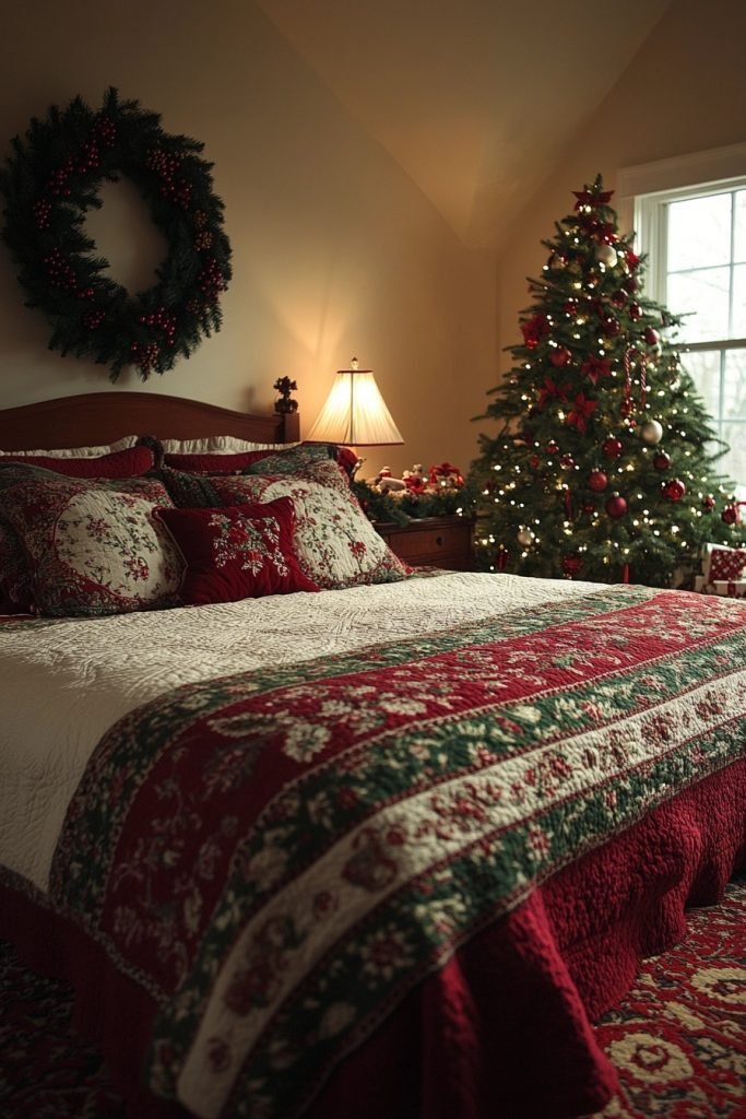 Warm Christmas Bedroom Sanctuary