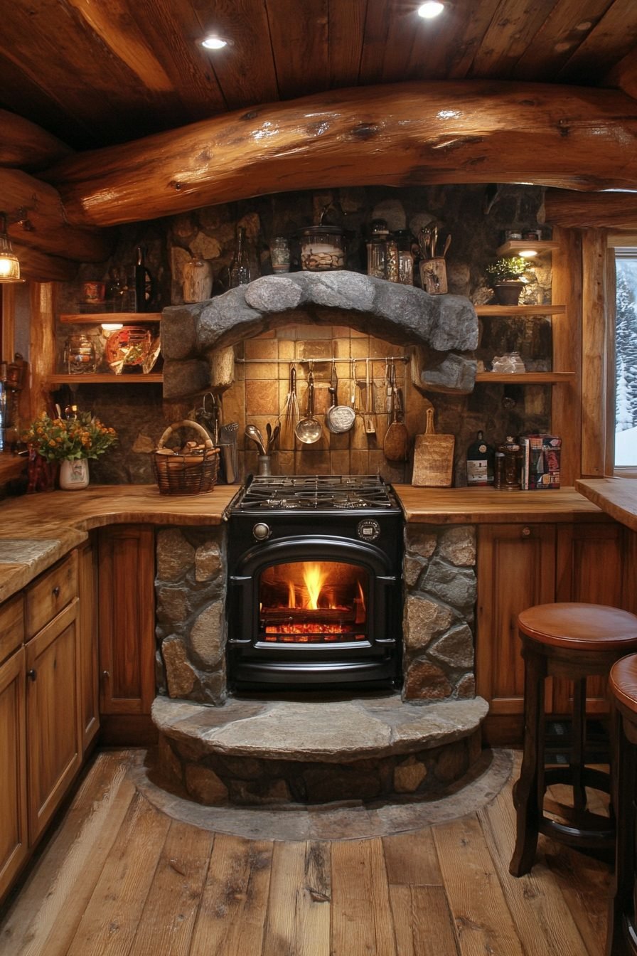 29 Little Cabin Kitchen Ideas For A Warm And Inviting Cooking Area ...