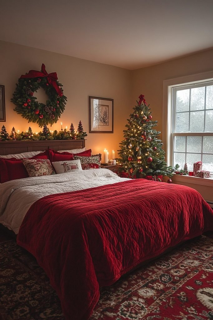 Warm and Cozy Christmas Bedroom