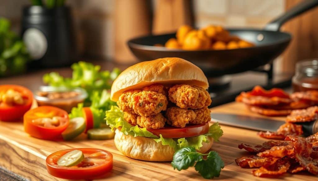 cooking Chicken Nugget Sliders