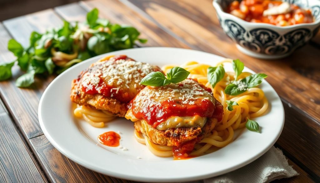 how to serve chicken parmesan
