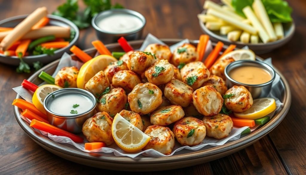 serving suggestions for chicken bite appetizers