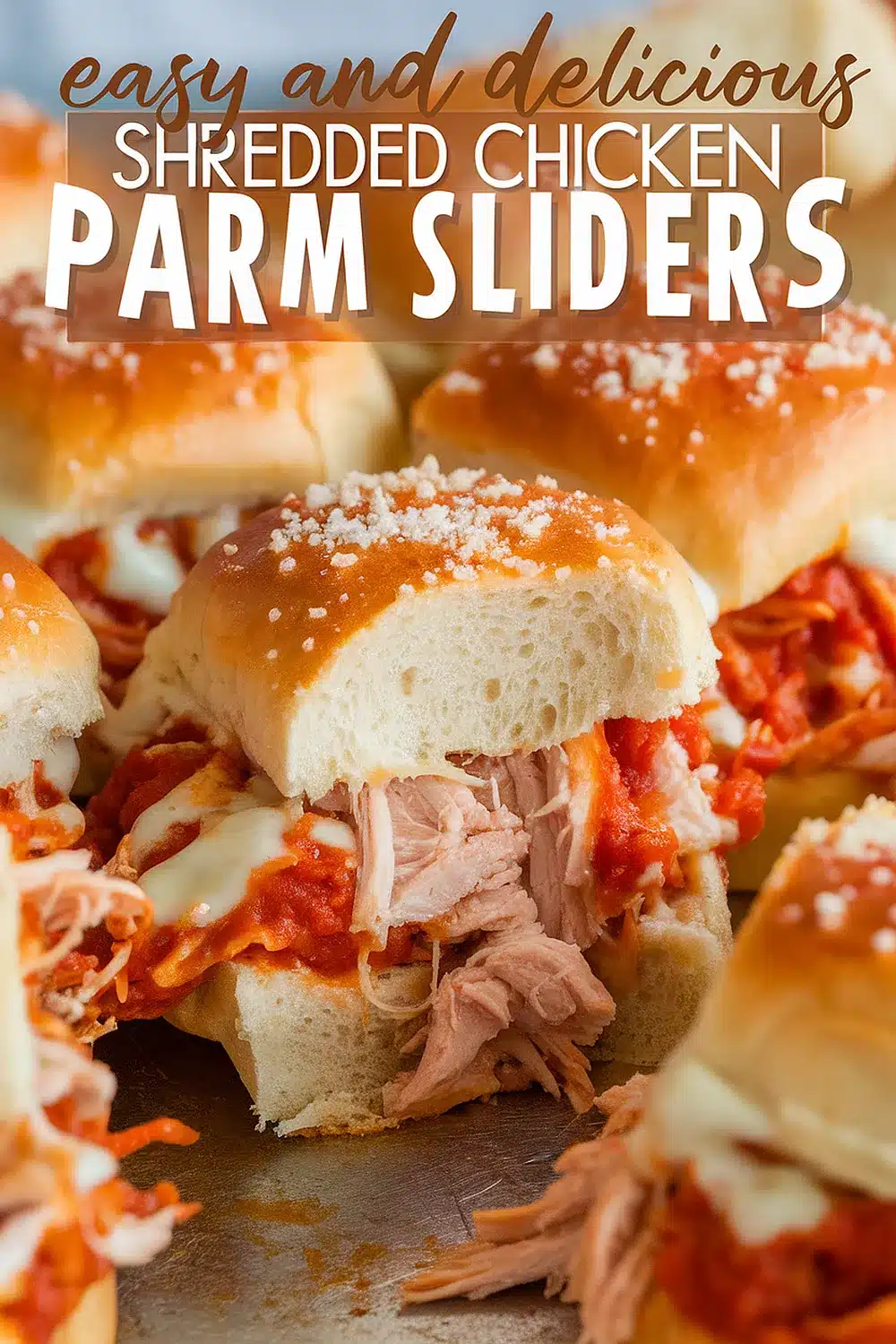 Shredded Chicken Parm Sliders