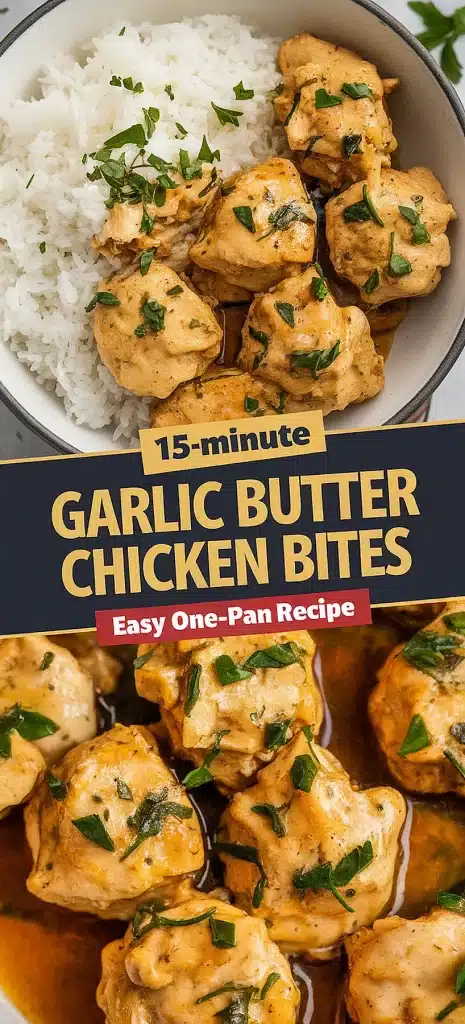 15-Minute Garlic Butter Chicken Bites: Easy One-Pan Recipe
