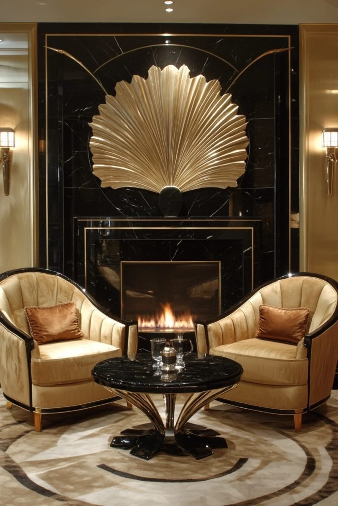 Art Deco Inspired Fireplace