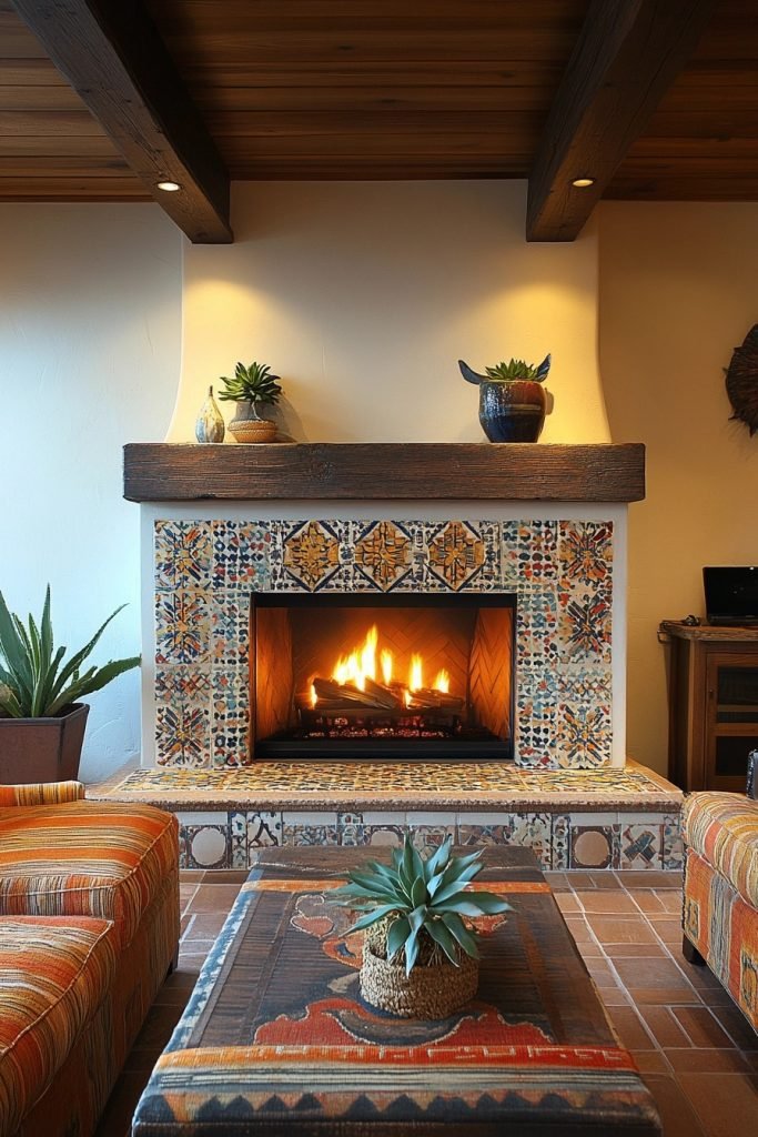 Bohemian Chic Fireplace