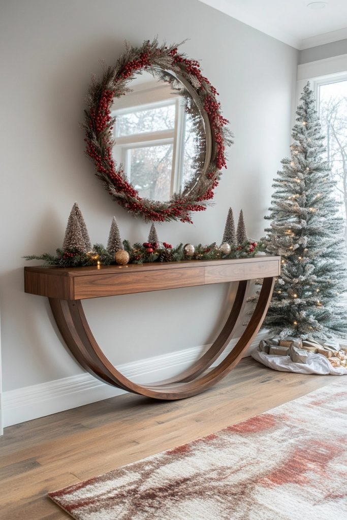 Chic Christmas Entryway