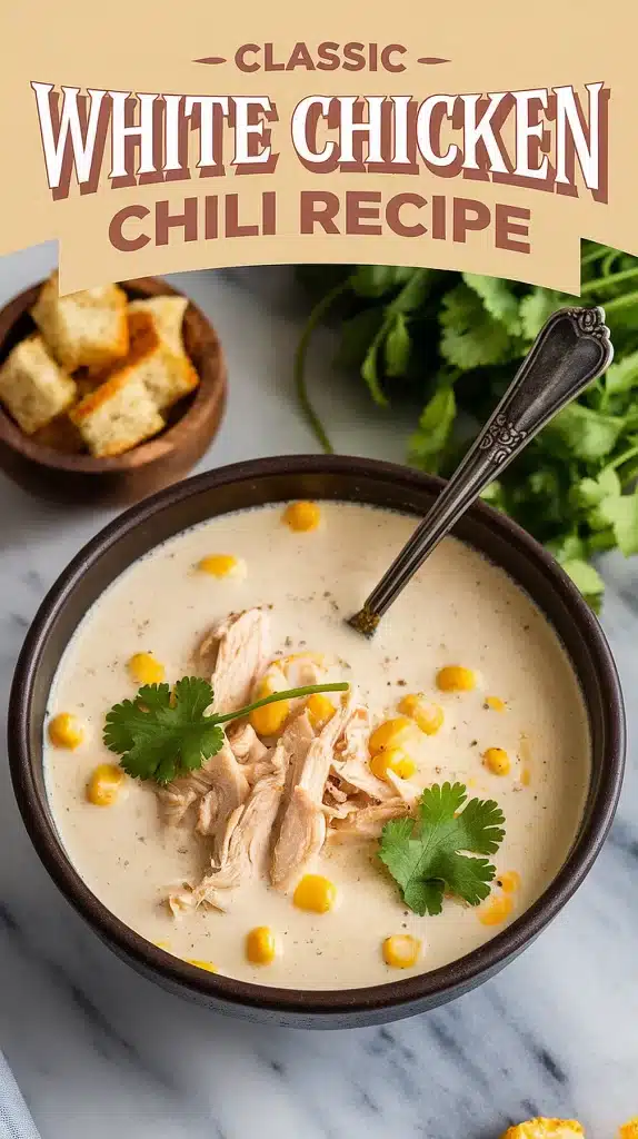 Classic White Chicken Chili Recipe - Easy Comfort Food 1 Classic White Chicken Chili Recipe