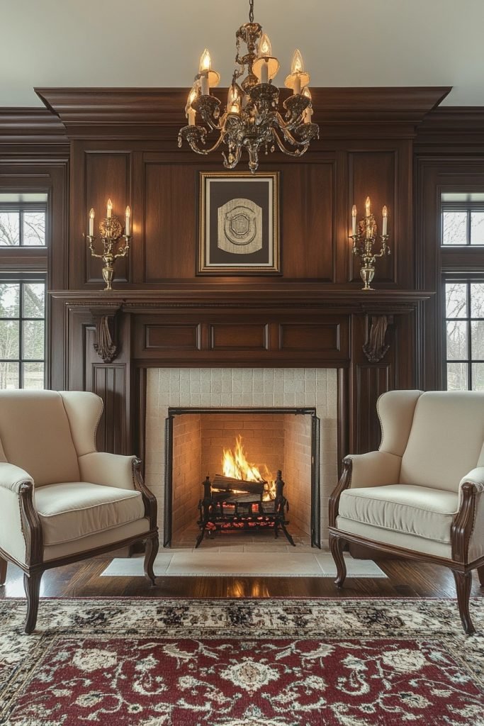 Colonial Style Fireplace