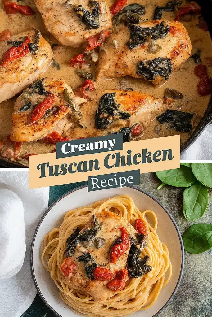 Creamy Tuscan Chicken Recipe - Easy Italian Dinner 1 Creamy Tuscan Chicken Recipe