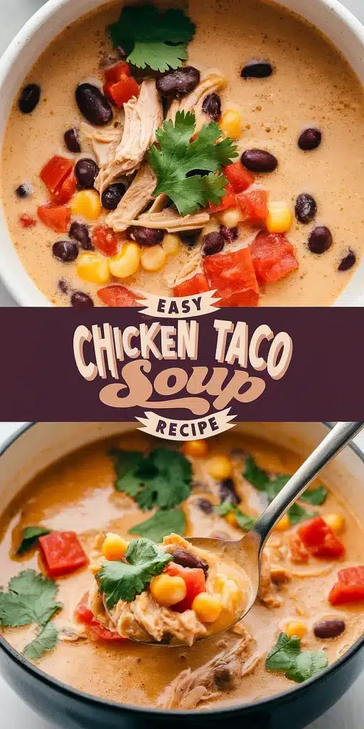 Easy Chicken Taco Soup Recipe - Quick Mexican Comfort Food 1 Easy Chicken Taco Soup Recipe
