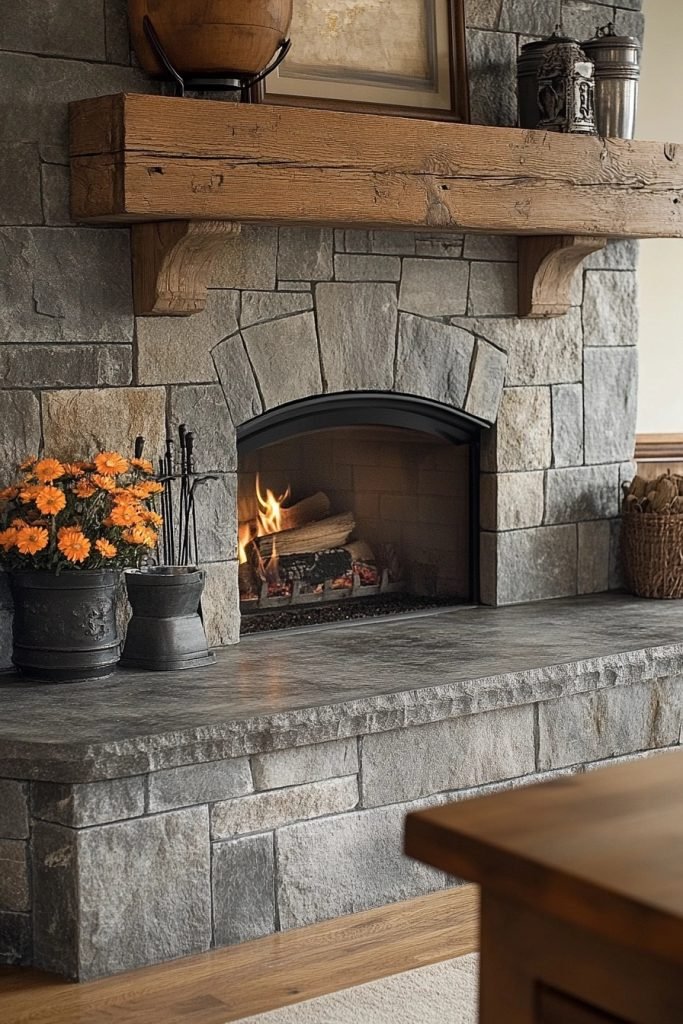Elegant Stone Hearth