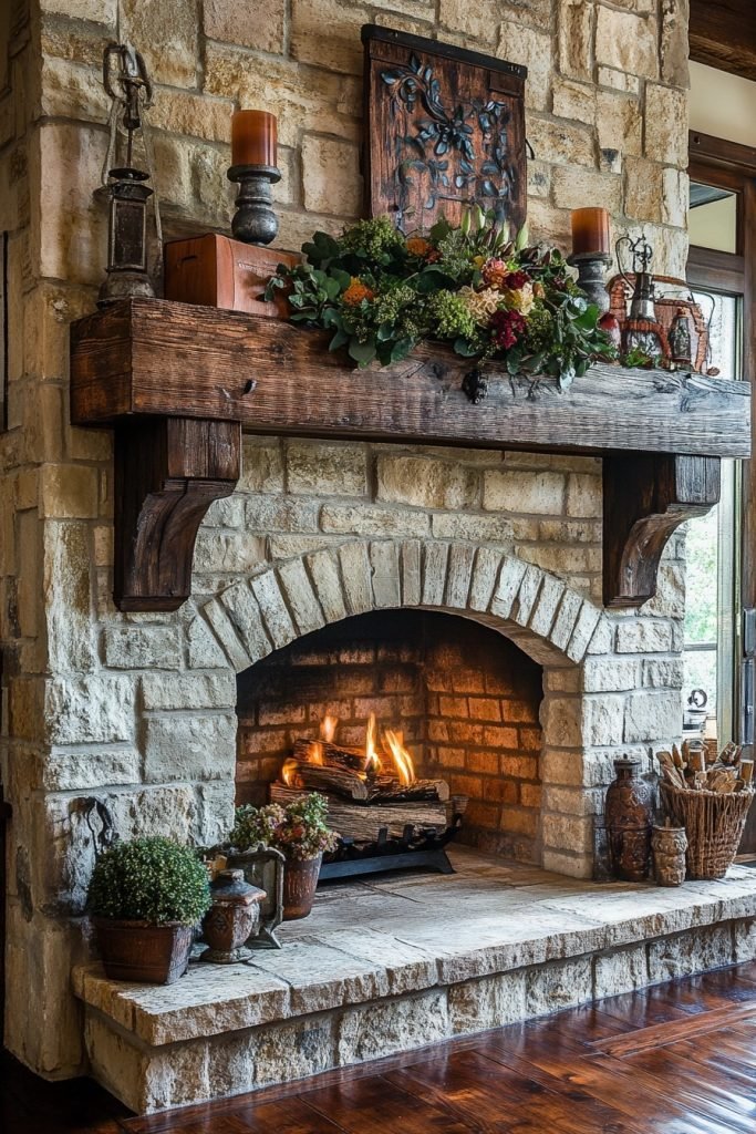 French Country Fireplace
