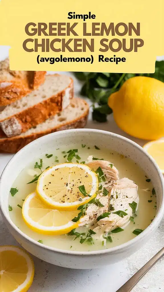 Greek Lemon Chicken Soup (Avgolemono)