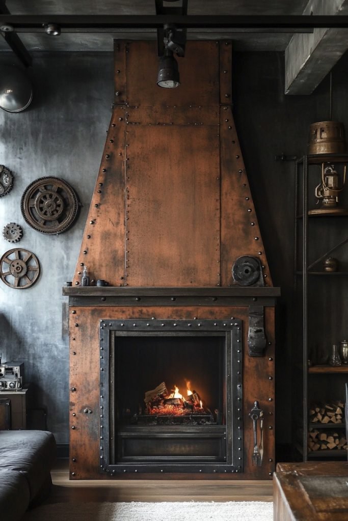 Industrial Iron Mantlepieces