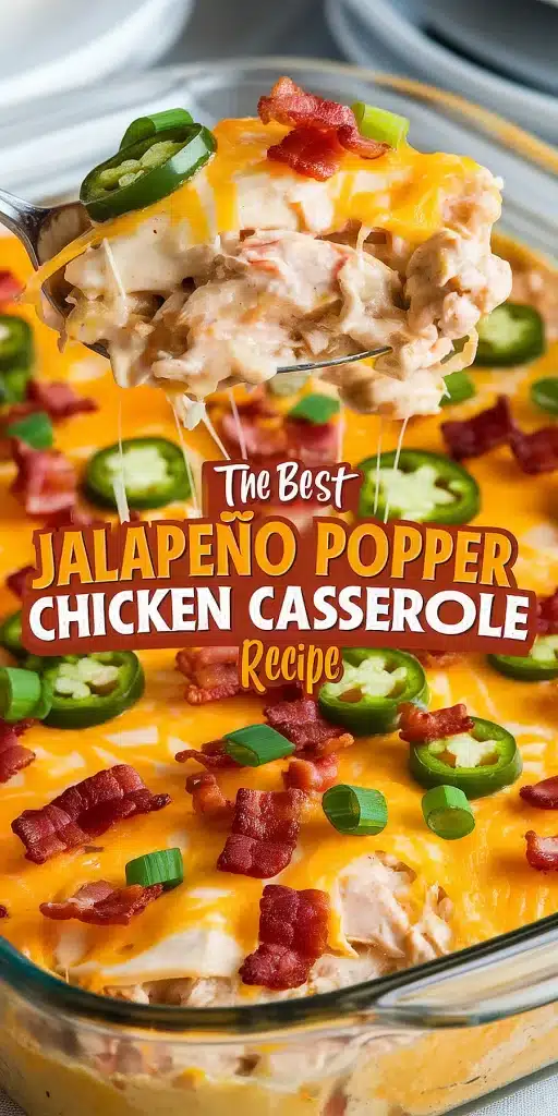 Jalapeño Popper Chicken Casserole Recipe | Easy Dinner 1 Jalapeño Popper Chicken Casserole Recipe