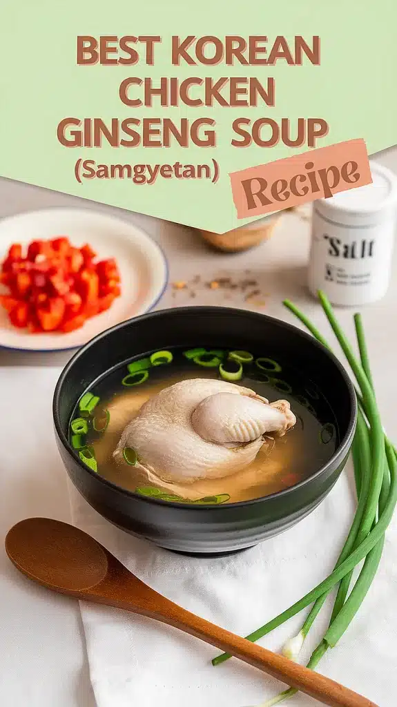 Korean Chicken Ginseng Soup (Samgyetang) Recipe Guide 1 Korean Chicken Ginseng Soup (Samgyetang)