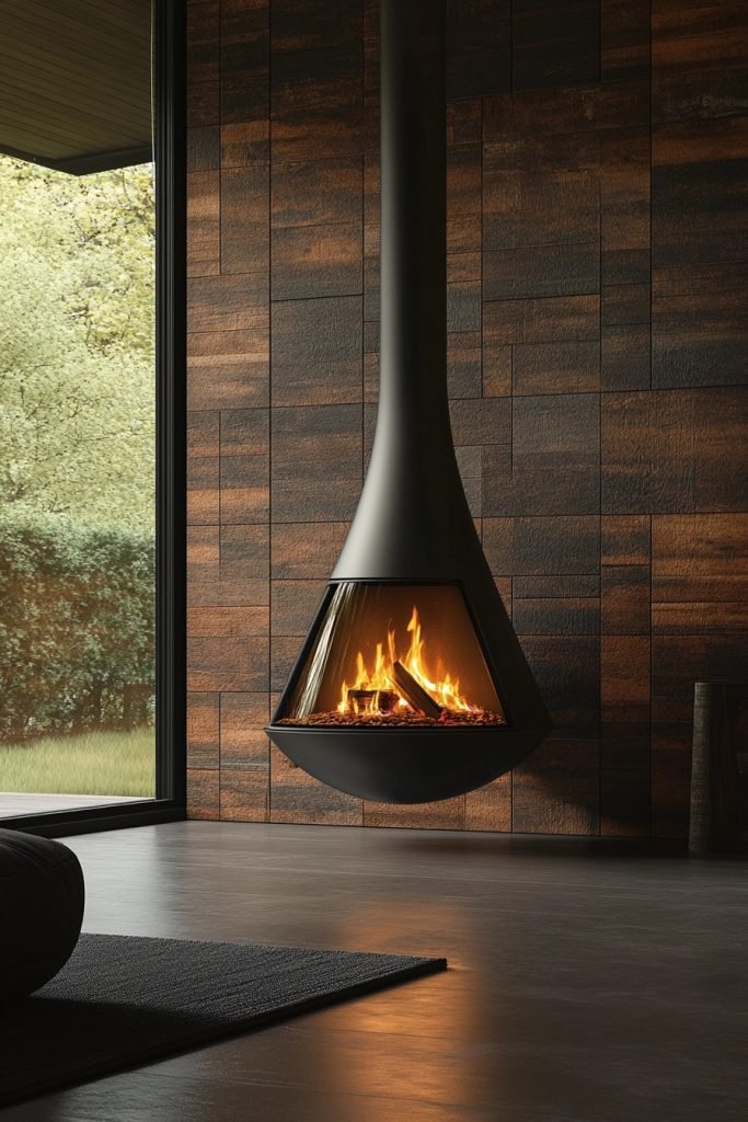 Minimalist Floating Fireplace