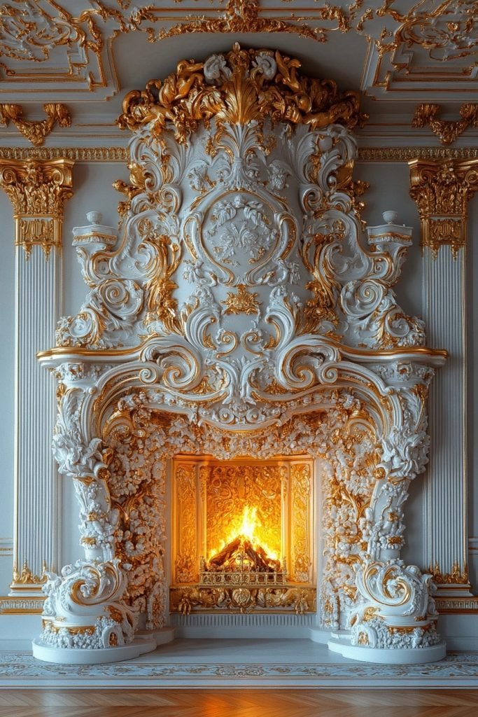 Romantic Rococo Fireplace