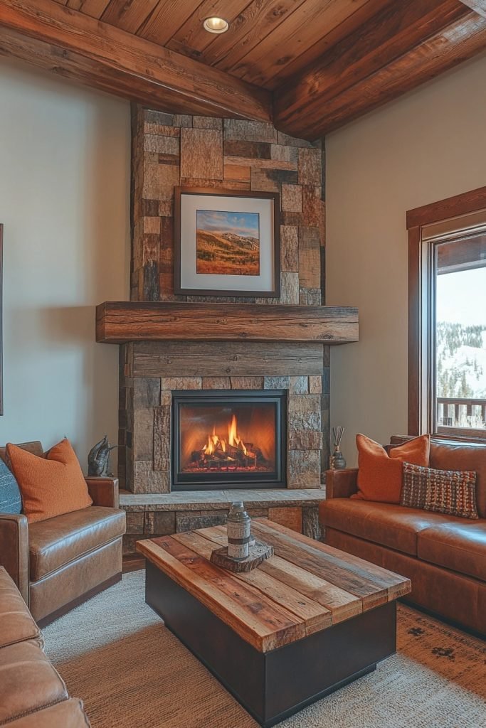 Rustic Wood Mantle