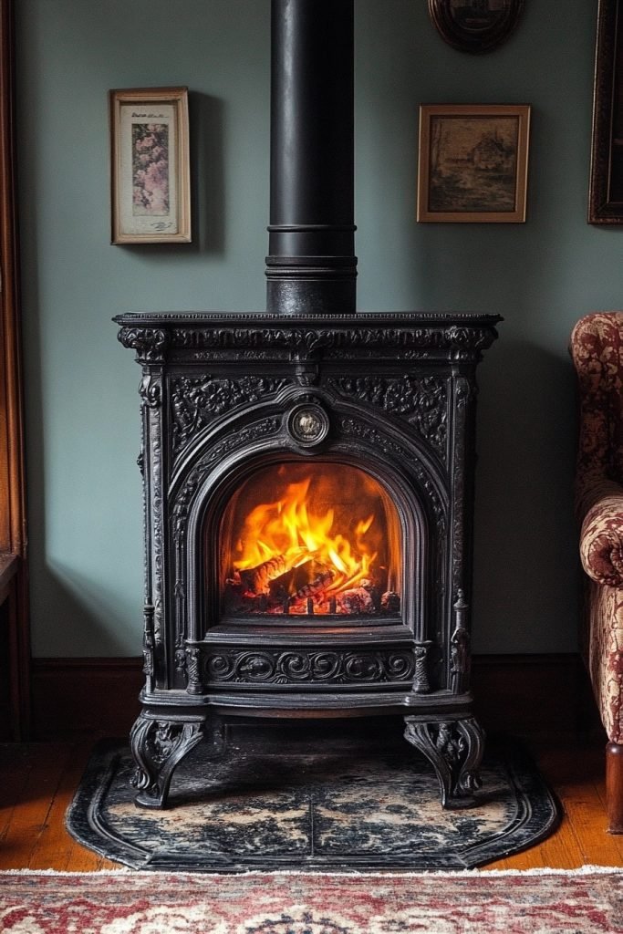 Simple Cast Iron Fireplace