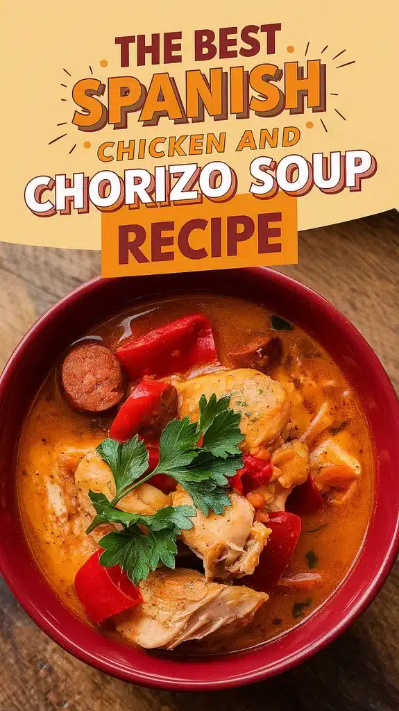 Hearty Spanish Chicken and Chorizo Soup Recipe 1 Spanish Chicken and Chorizo Soup