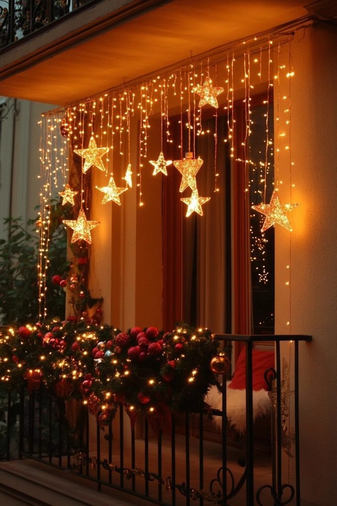 Starlight Theme Christmas Balcony