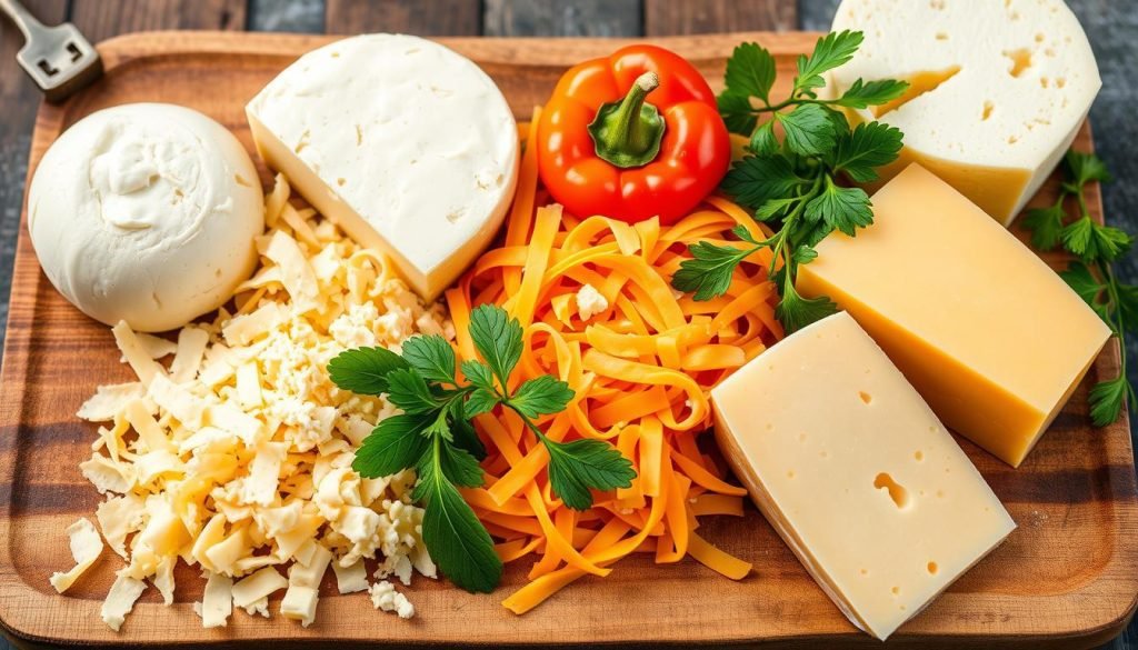 cheese selection for Cheesy Chicken Pasta