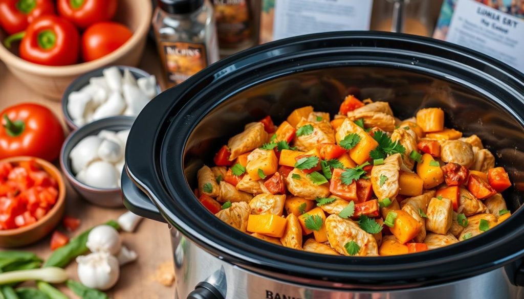cooking instructions for slow cooker Mexican chicken recipe