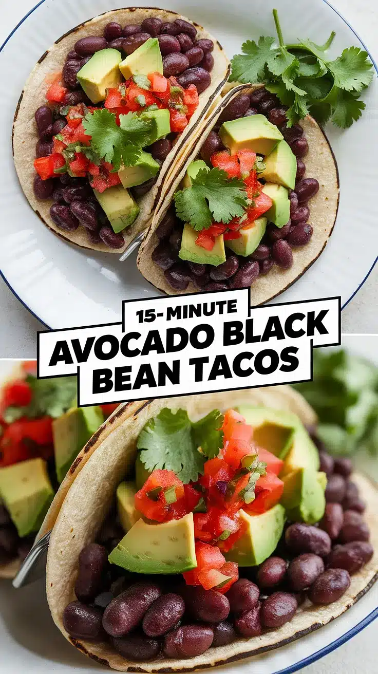 15-Minute Avocado Black Bean Tacos