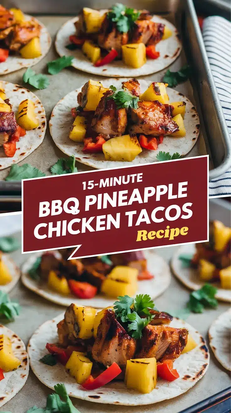 15-Minute BBQ Pineapple Chicken Tacos 1 15-Minute BBQ Pineapple Chicken Tacos