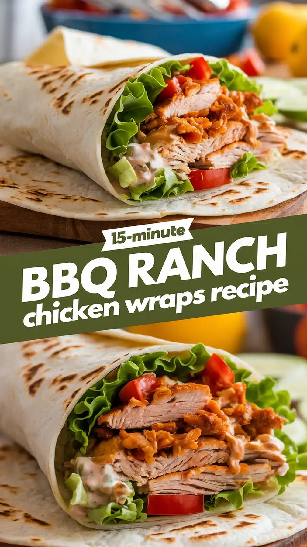 15-Minute BBQ Ranch Chicken Wraps 1 15-Minute BBQ Ranch Chicken Wraps