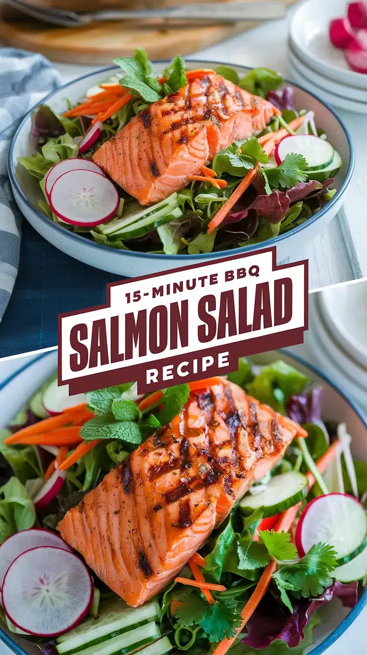 15-Minute BBQ Salmon Salad