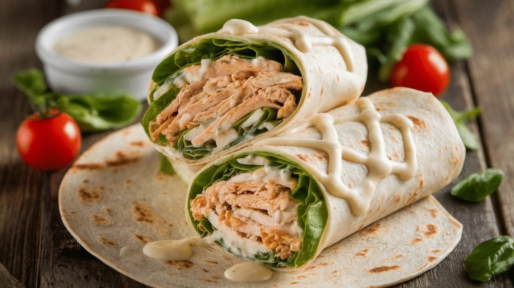 15-Minute Chicken Caesar Wraps