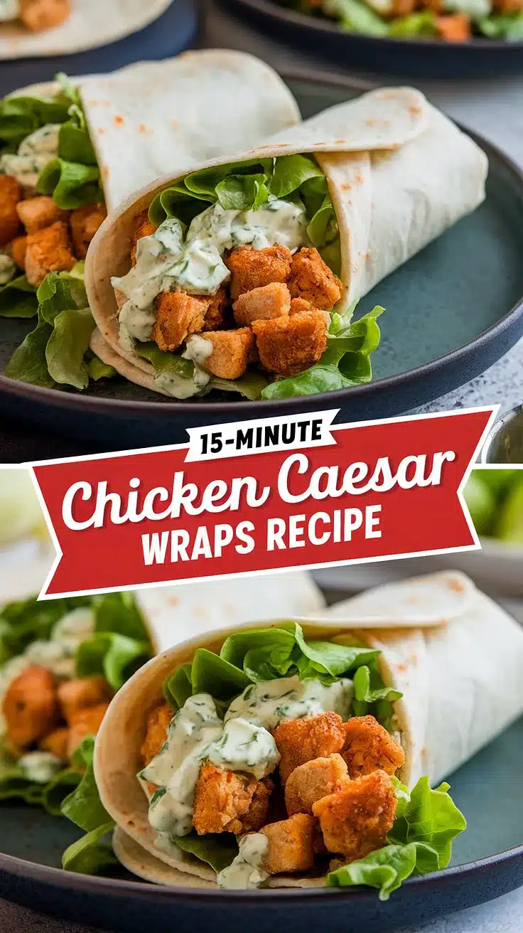 15-Minute Chicken Caesar Wraps 1 15-Minute Chicken Caesar Wraps
