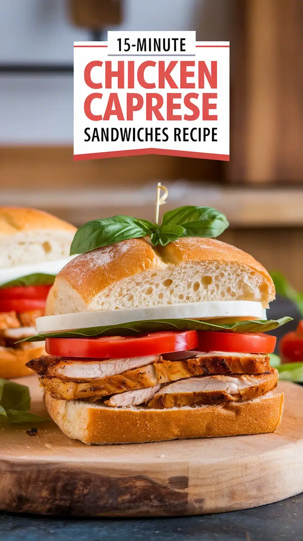 15-Minute Chicken Caprese Sandwiches