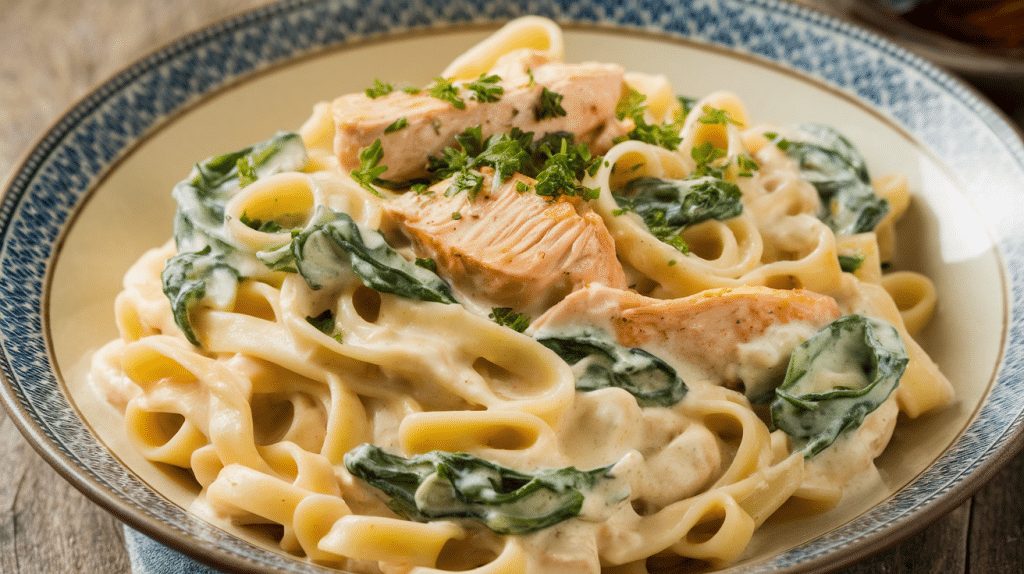 15-Minute Chicken and Spinach Alfredo