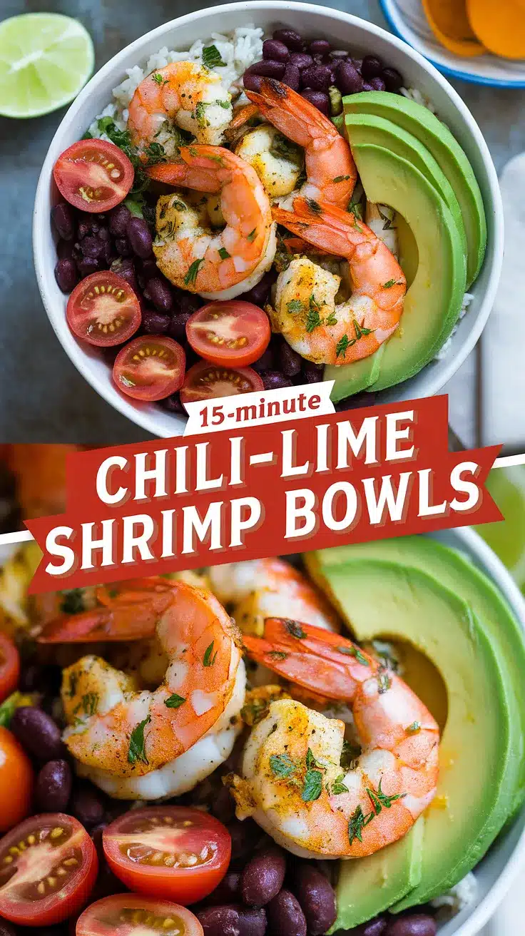 15-Minute Chili Lime Shrimp Bowls