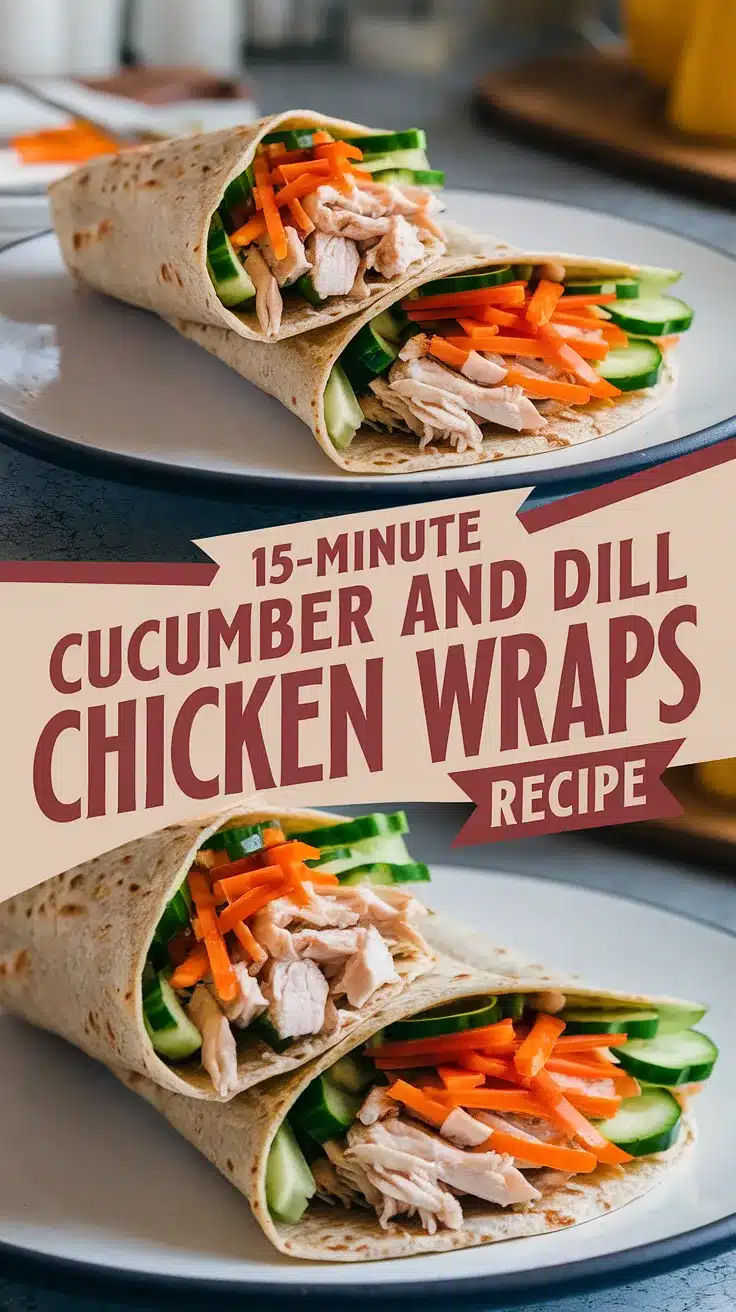 15-Minute Cucumber and Dill Chicken Wraps