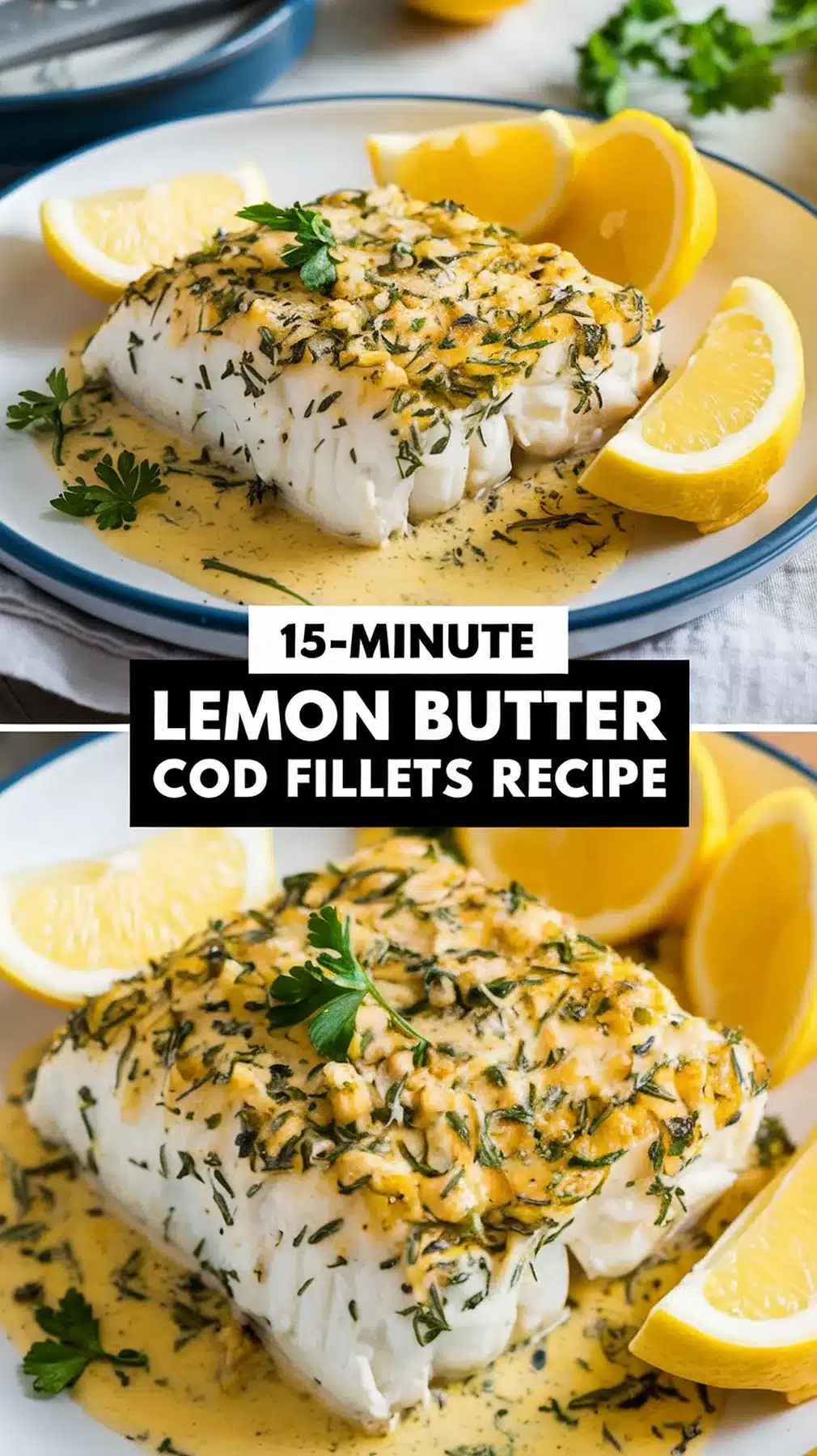 15-Minute Lemon Butter Cod Fillets