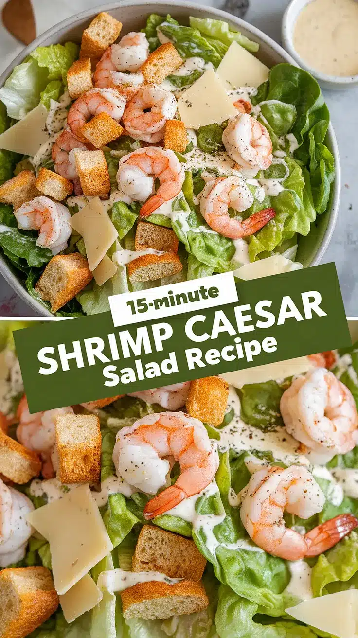 15-Minute Shrimp Caesar Salad